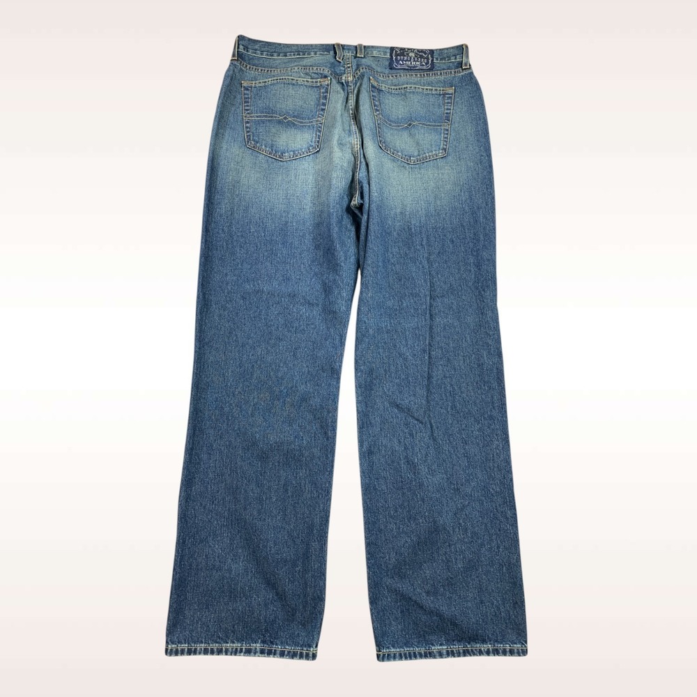 Lucky‎ Brand Jeans Mens 38x34 Loose Fit Baggy Wide Leg Med Wash 100% Cotton Y2K